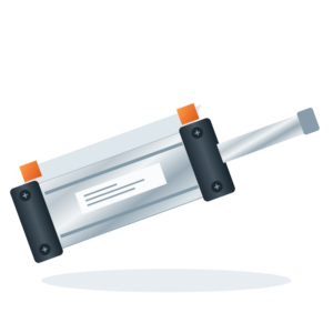 Original technical illustration: cylinder (demo) Illustration of an industrial cylinder — sample product