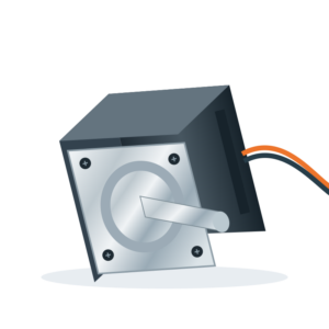 Original technical illustration: motor (demo) Illustration of an industrial motor — sample product