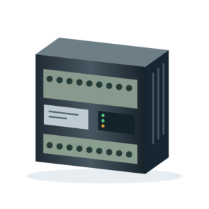 Original technical illustration: plc (demo) Illustration of an industrial plc — sample product